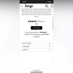 Langé hair wand. never use